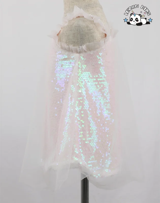 LEZONKIDS - 2024 New Fashion Summer Clothing Camisole Daily Life Girls Dress Sequin Patches Party Girls Dress